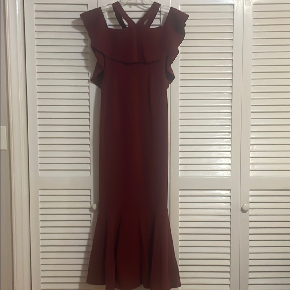 Long formal wine colored dress